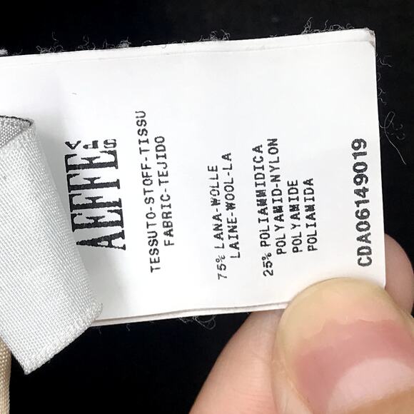 Cedric Charlier Navy and Yellow Colorblock Coat 10 Collared Button Front Pocket - Picture 5 of 9